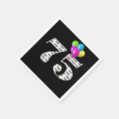 75e verjaardagsballonnen servet (Hoek)