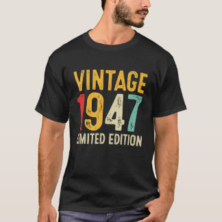 75e verjaardagscadeau 75 jaar oude Vintage 1947 T-shirt