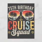 75ste Verjaardag Cruise Squad Familie Matching Briefkaart (Voorkant)