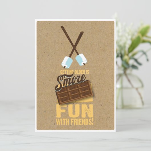 75th Birthday Bonfire-uitvindingen Kaart (Staand voorkant)