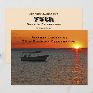 75th Birthday Celebration Invitation, Vissende boo Kaart