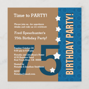 75th Birthday Funny NOT Over the Hill Z75C Kaart