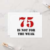 75th Birthday Gag Gift Kaart (Voorkant / Achterkant in situ)
