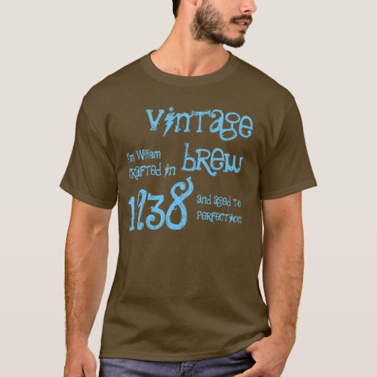 75th Birthday Gift 1938 Brew Name V9 T-shirt (Voorkant)