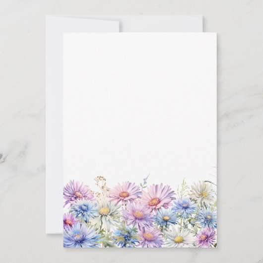 75th Birthday Party September Birth Month Flower Kaart (Achterkant)