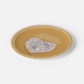 75th Bruiloft Jubileum foto hart papier bord (Gekanteld)