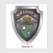 75th Ranger Regiment 3rd Bat "Rangers leiden de we Sticker (Vel)