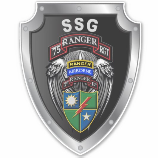 75th Ranger Regiment 3rd Bat "Rangers leiden de we Sticker (Voorkant)