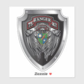 75th Ranger Regiment 3rd Bat "Rangers leiden de we Sticker (Vel)