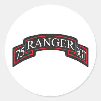 75th Ranger Regiment Scroll Ronde Sticker