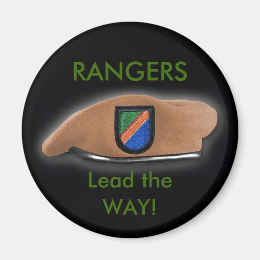 75th Rangers Patch Veteraan WW2 Magnet Beret Flash Magneet (Voorkant)