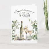 75th Wedding Anniversary Wine and Ivy Kaart (Voorkant)