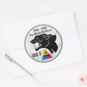 761e TANKBATALJON, BLACK PANTHERS, TWEEDE WERELDOO Ronde Sticker (Envelop)