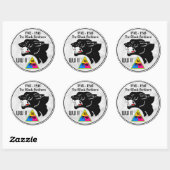 761e TANKBATALJON, BLACK PANTHERS, TWEEDE WERELDOO Ronde Sticker (Vel)
