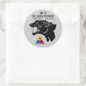 761e TANKBATALJON, BLACK PANTHERS, TWEEDE WERELDOO Ronde Sticker (Tas)