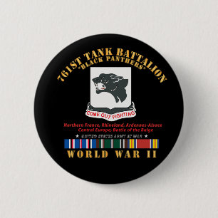 761e Tankbataljon - Black Panthers - WWII EU Ronde Button 5,7 Cm