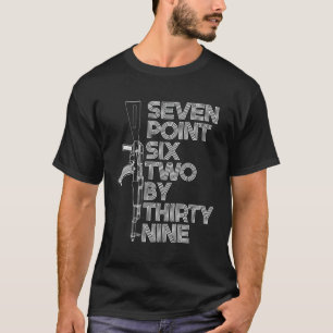 762x39 Zeven Punt Zes Twee Door 39 AK47 Geweer T-shirt