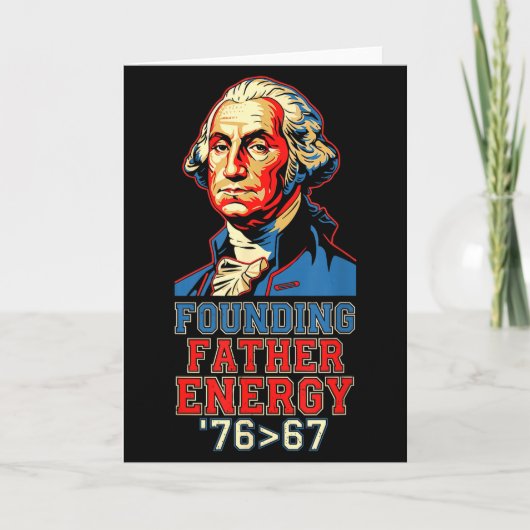 76 67 George Washington Founding Father History Fu Kaart (Voorkant)