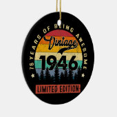 76 jaar Old Gifts  1946 Limited Edition Keramisch Ornament (Rechts)