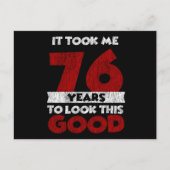 76 jaar oude dag maakte me er goed uit 76e verjaar briefkaart (Voorkant)