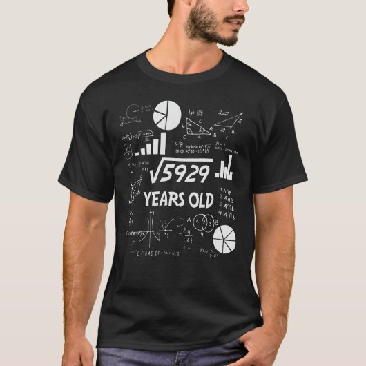 76 jaar oude dagelijkse Wiskunde leraar 76e verjaa T-shirt (Voorkant)