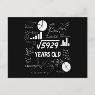 76 jaar oude verjaardag wiskundeleraar 76e verjaar briefkaart