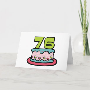 76-jarige verjaardagskaart kaart