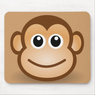 76-vrij-Cute-Cartoon-aap-Clipart-Illustratie Muismat