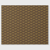 76e (76e) gebeurtenis bruin, Faux Gold Cadeaupapier (Vlak)