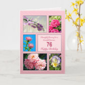 76e anniversaire, belle carte de fleurs (Fleur jaune)