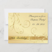 76e anniversaire des invitations à une fête surpri (Dos)