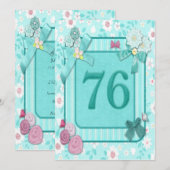 76e anniversaire invitation (Devant / Derrière)