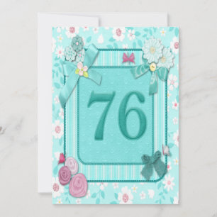 76e anniversaire invitation