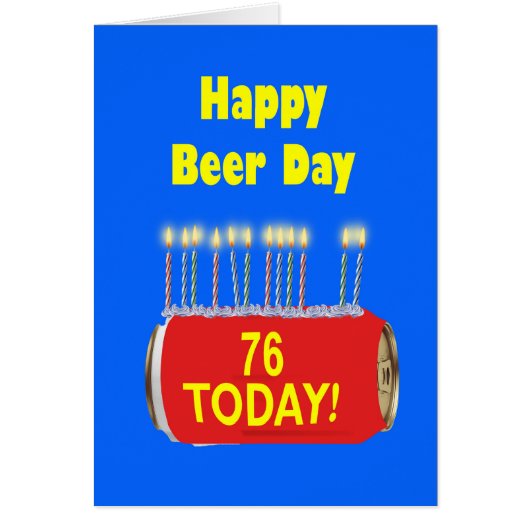 76e Jour de la bière heureux Anniversaire (Devant)