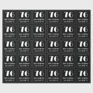 76e verjaardag - Art Deco geïnspireerde look "76", Cadeaupapier