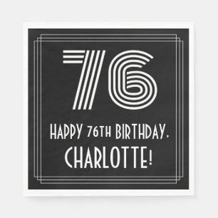 76e verjaardag: Art Deco Geïnspireerde look "76" + Servet