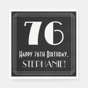 76e verjaardag ~ Art Deco geïnspireerde look "76", Servet