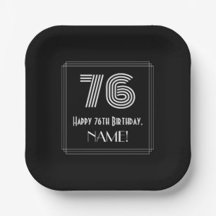 76e verjaardag — Art Deco Geïnspireerde look "7 Papieren Bordje