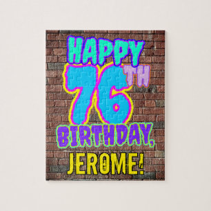 76e verjaardag ~ Fun, door Urban Graffiti geïnspir Legpuzzel