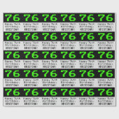 76e verjaardag - Nerdy / Geeky Style "76" en naam Cadeaupapier (Vlak)