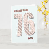 76e verjaardagskaart kaart (Gele Bloem)