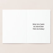 76ème anniversaire : audacieux "76 ans !" Carte Go (Intérieur)