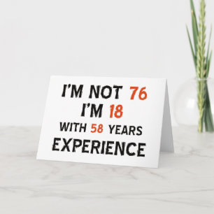 76ste koel verjaardagsdesign kaart