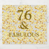 76th Birthday Sparkling Wijnetiket (Enkel label)