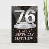 76th Birthday Spotlights Ajouter une carte de nom (Devant)