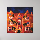 770 oostelijk Brede rijweg met mooi aangelegd land Canvas Afdruk (Voorkant)