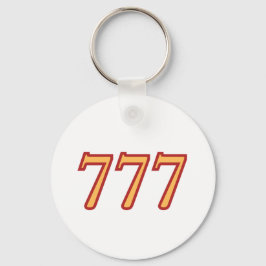 777 Angel Number Luck Sleutelhanger