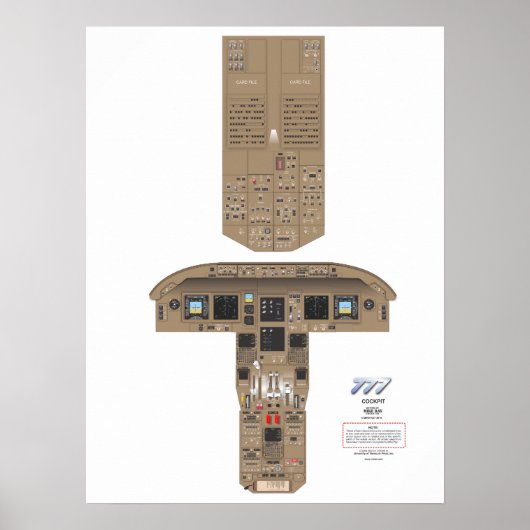 777 Cockpit-Poster Poster (Voorkant)