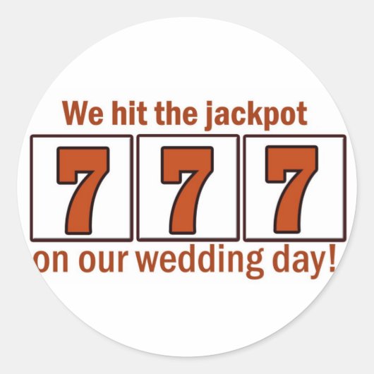 777 Nous avons frappé les autocollants de jackpot (Devant)