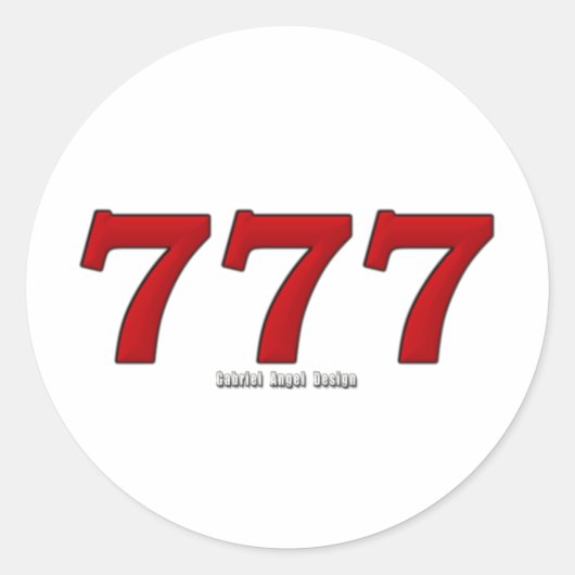777 RONDE STICKER (Voorkant)